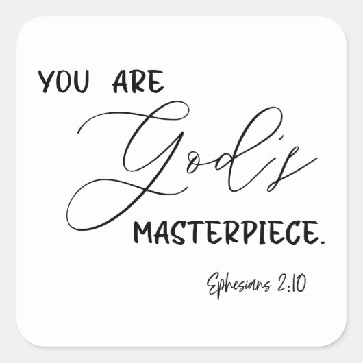 Bijbelse verse Square sticker (Voorkant)