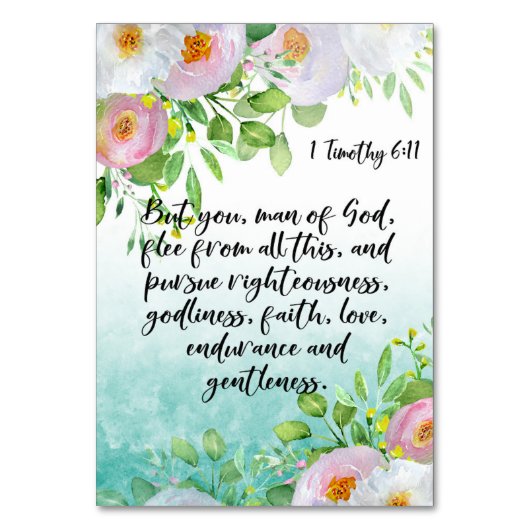 Bijbelse Verse Timothy Kaart (Achterkant)