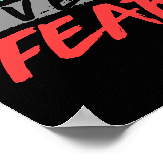 Bijbelse Verse Versgeloof over angst God Poster (Hoek)