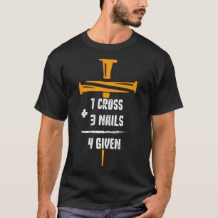 Bijbelse versie Christelijk 1 Cross 3 nagels 4Gezi T-shirt
