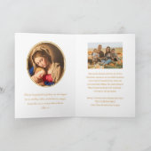 Bijbelse versie en foto-katholieke kerst feestdagen kaart (Binnen)