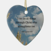 Bijbelse versie, Filippijnen 4:13 Keramisch Ornament (Rechts)