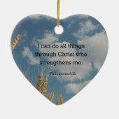 Bijbelse versie, Filippijnen 4:13 Keramisch Ornament (Achterkant)