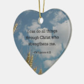 Bijbelse versie, Filippijnen 4:13 Keramisch Ornament (Links)