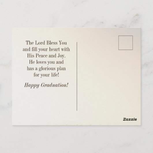 Bijbelse versie "Ik ken de plannen die ik heb" Afs Briefkaart (Achterkant)