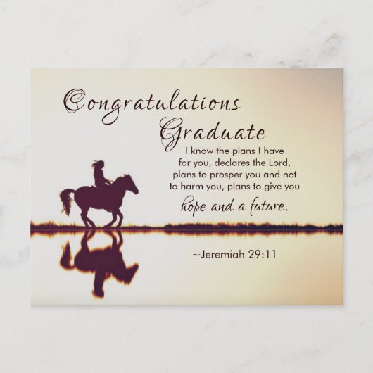 Bijbelse versie "Ik ken de plannen die ik heb" Afs Briefkaart (Voorkant)