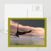 Bijbelse versie Isaiah 40: 28-31 met Eagle Briefkaart (Voorkant / Achterkant)