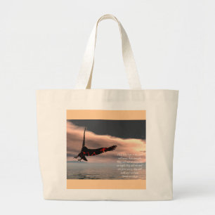 Bijbelse versie Isaiah 40: 28-31 met Eagle Grote Tote Bag