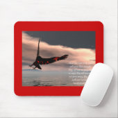 Bijbelse versie Isaiah 40: 28-31 met Eagle Muismat (Met muis)