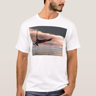 Bijbelse versie Isaiah 40: 28-31 met Eagle T-shirt