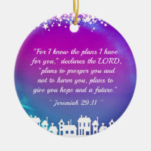 Bijbelse versie Jeremiah 29:11 Kerstdorp