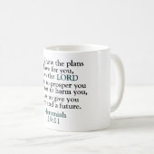 Bijbelse versie Jeremiah 29:11 Koffiemok (Voorkant rechts)