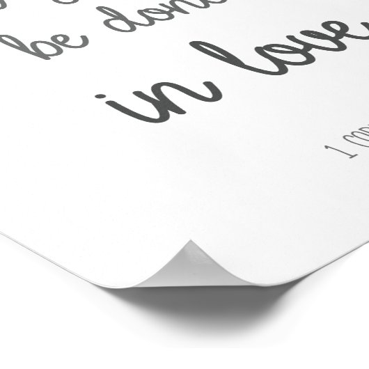 Bijbelse versie laat alles wat je doet in liefde poster (Hoek)