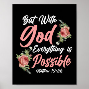 Bijbelse versie maar met God is alles mogelijk Poster