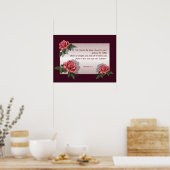 Bijbelse versie: Rozen roze: Jeremiah 29:11: Kunst Poster (Keuken)