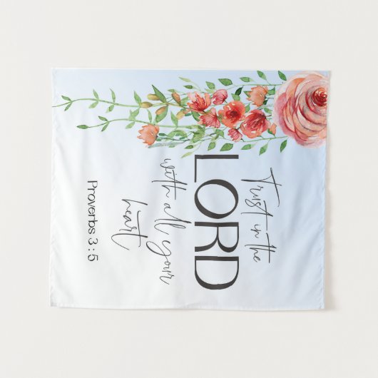 Bijbelse versie van de Floral-scriptie Wandkleed (Voorkant (horizontaal))