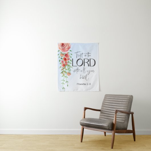 Bijbelse versie van de Floral-scriptie Wandkleed (In situ)