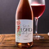 Bijbelse versie van de Floral-scriptie Wijn Etiket