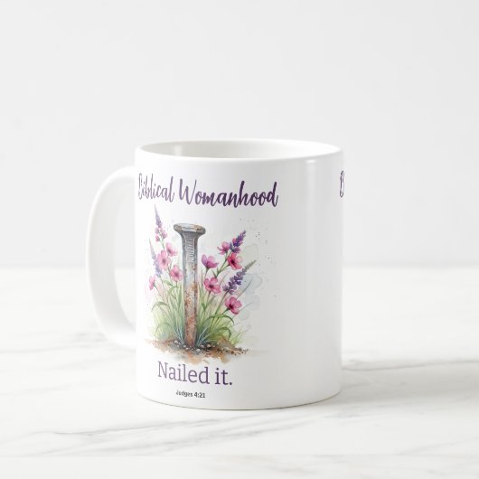 Bijbelse vrouw Jael Inspirerend Schrift Koffiemok (Voorkant links)