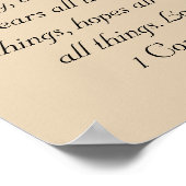 Bijbelse werken, 1 corinthians 13, Love Poster (Hoek)