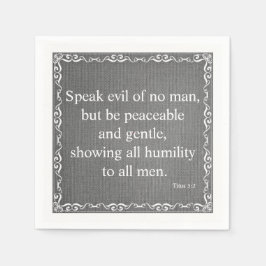 Bijbelse zegening - Titus 3:2 Servetten