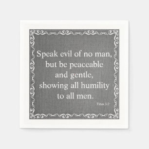 Bijbelse zegening - Titus 3:2 Servetten