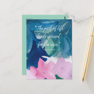 Bijbelspreuken Schrift Roze Impatiens Bloem Religi Briefkaart