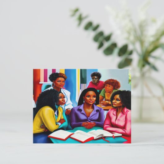 Bijbelstudie Christelijk Art Briefkaart (Staand voorkant)