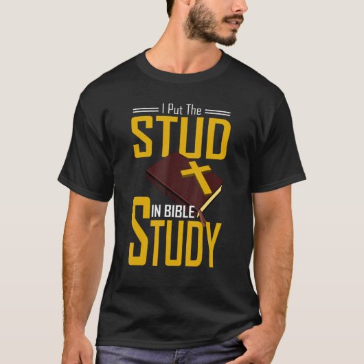 Bijbelstudie Christelijk heb ik de studie in bijbe T-shirt (Voorkant)