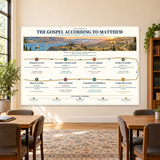 Bijbelstudie Muur Banner Matteüs Evangelie 183x122