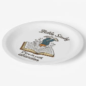 Bijbelstudie uitnodiging papieren bordje (Gekanteld)