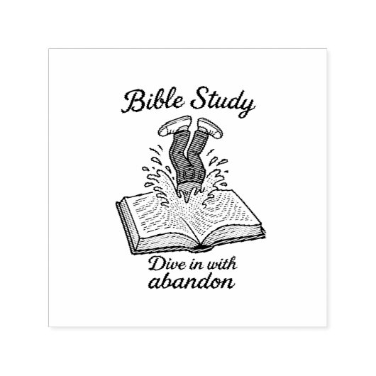 Bijbelstudie uitnodiging  zelfinktende stempel (Design)