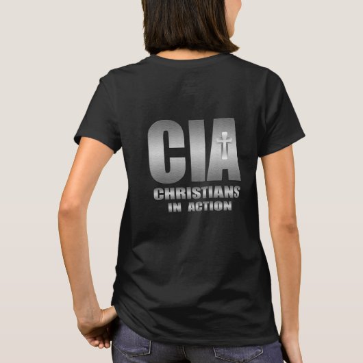 Bijbelstudiegroep voor CIA-christenen in Action Ch T-shirt (Achterkant)