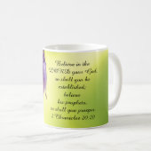 Bijbeltekst 2 Chronicles 20:20 Koffiemok (Voorkant rechts)