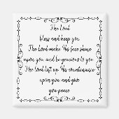 Bijbeltekst Aäronische zegen Numb 6:24-26 Magneet (Voorkant)