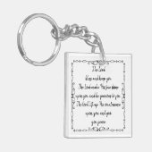 Bijbeltekst Aäronische zegen Numb 6:24-26 Sleutelhanger (Voorkant Links)