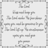 Bijbeltekst Aäronische zegen Numb 6:24-26 Sticker (Voorkant)