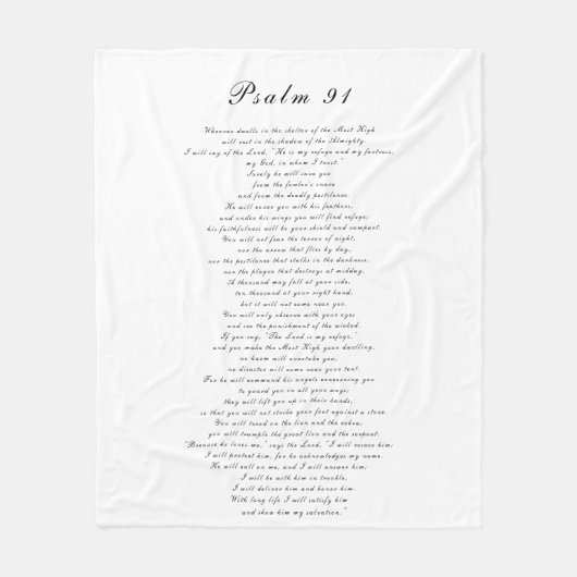 Bijbeltekst Bijbeltekst modern - zwart-witscripts Fleece Deken (Voorkant)