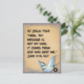 Bijbeltekst geheugenkaart formaat ansichtkaart Joh Briefkaart (Staand voorkant)