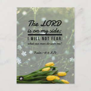 Bijbeltekst Geheugenkaart Psalm 118:6 KJV Postkaar Briefkaart