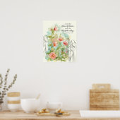 Bijbeltekst Hooglied Roos van Saron lelie  Poster (Keuken)