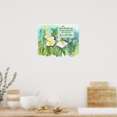 Bijbeltekst Hooglied Witte Klaprozen Poster (Keuken)