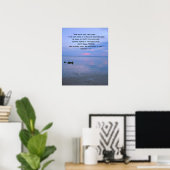 Bijbeltekst Inspirerende Oceaan Poster (Thuiskantoor)