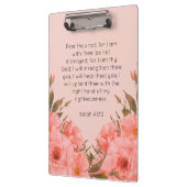Bijbeltekst Klembord | Roze Bloemendesign (Links)