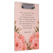 Bijbeltekst Klembord | Roze Bloemendesign (Rechts)