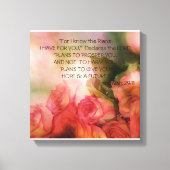 Bijbeltekst Kunstprint van Gods Plan Canvas Afdruk (Voorkant)