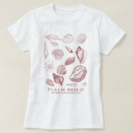 Bijbeltekst met schelpen t-shirt