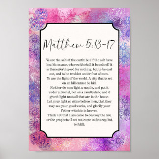 Bijbeltekst Muurkunst Matthew Poster