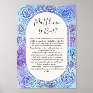 Bijbeltekst Muurkunst Matthew Poster
