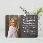 Bijbeltekst Op Maat Gemaakte Foto Afstuderen Kaart (Staand voorkant)